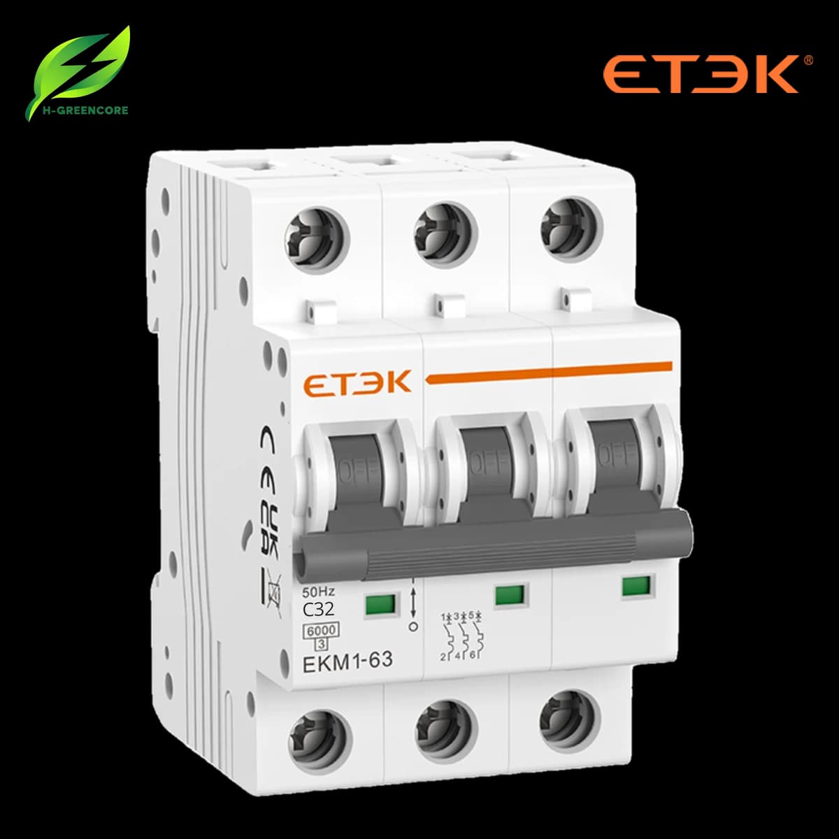 Aptomat ETEK AC EKM1-63-3C32