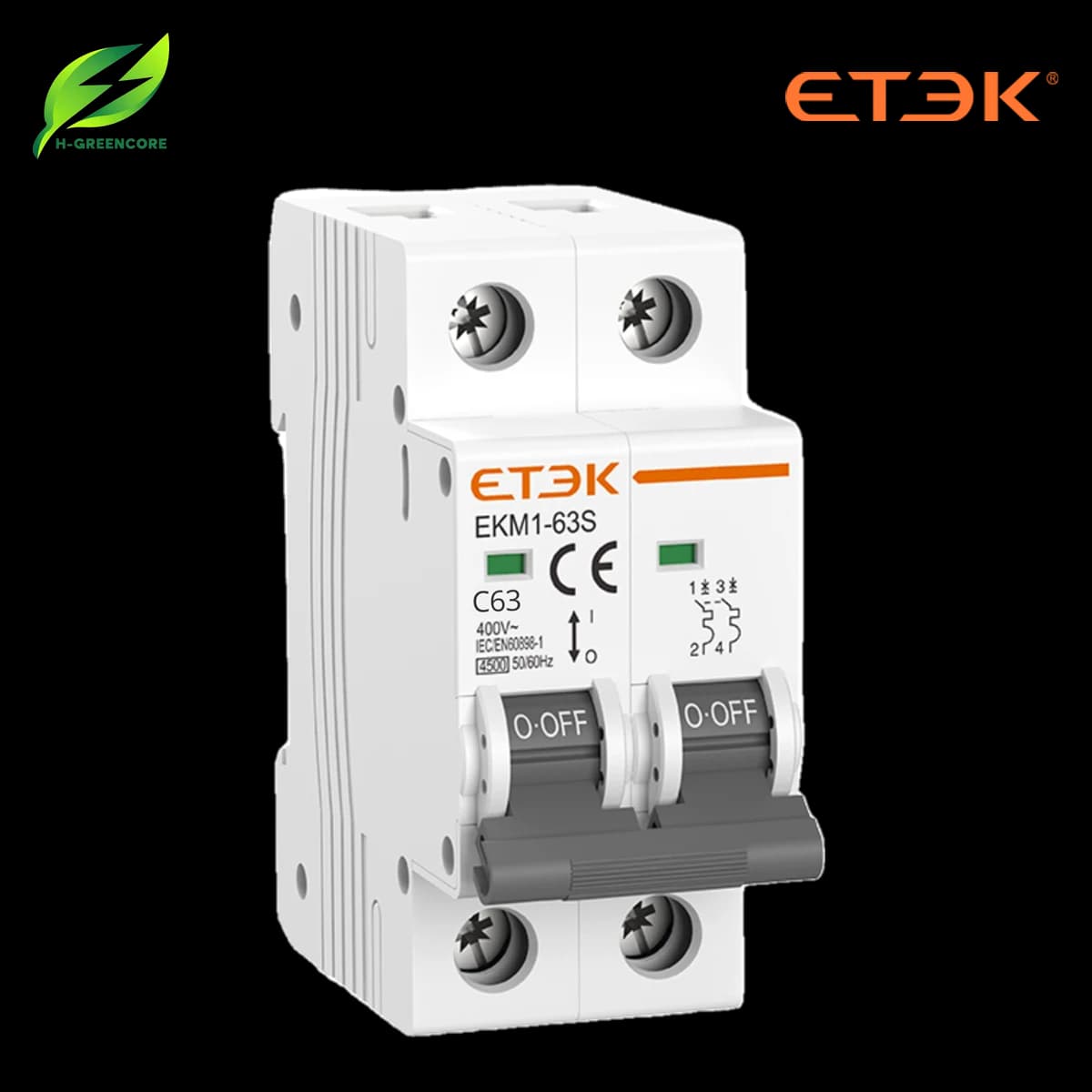 Aptomat ETEK AC EKM1-63S-2C63